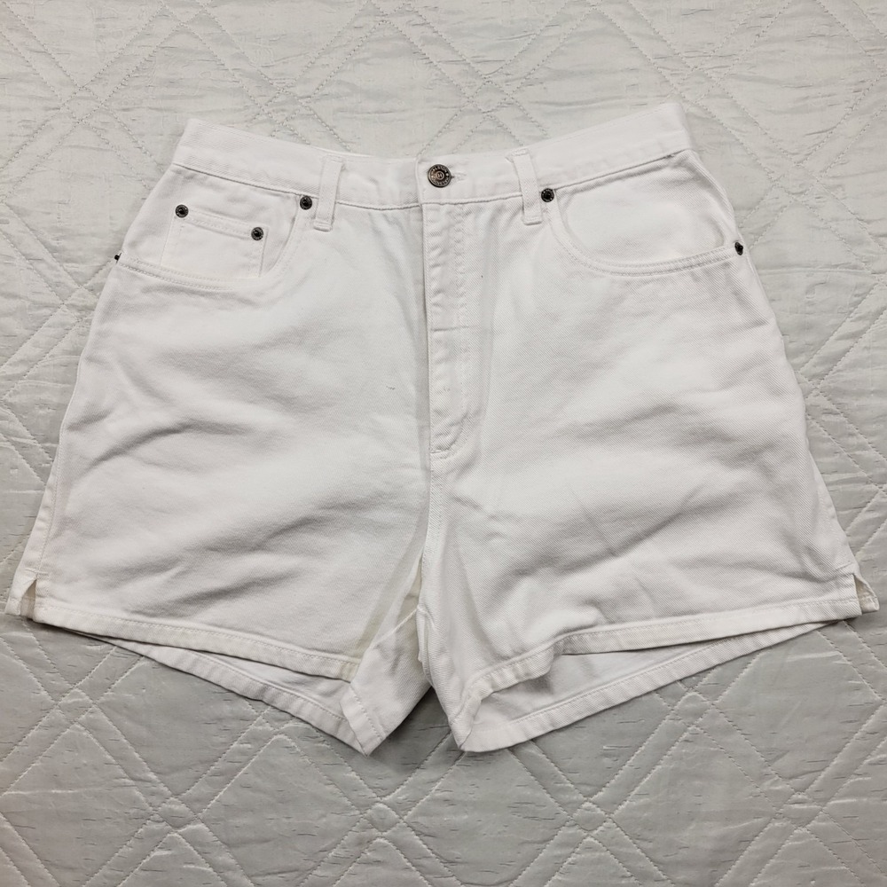 Halston Jeans Wear 100% cotton white jean shorts size‎ 12